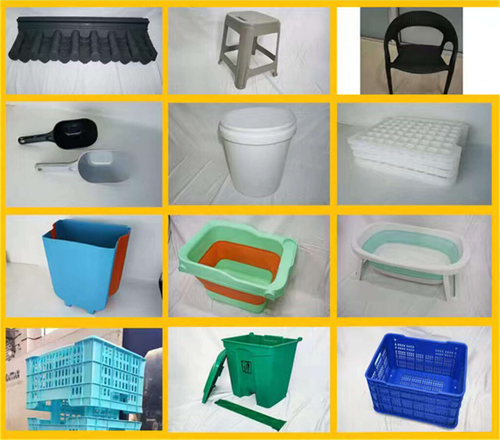 many kinds of plastic products